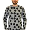 Grey polka dot knitted T-shirt MARTINI