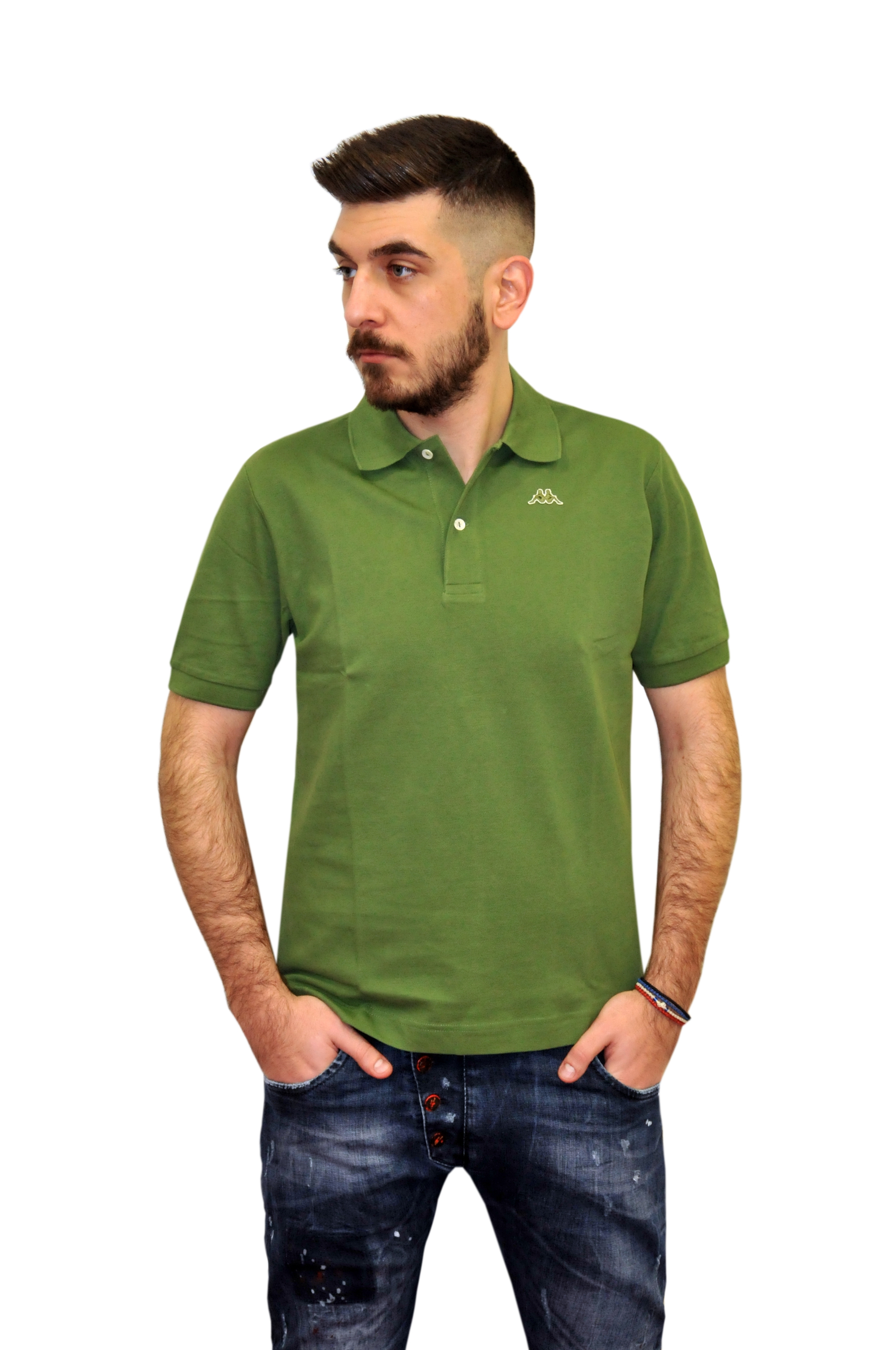 Πράσινο βαμβακερό κοντομάνικο μπλουζάκι ROBE DI KAPPA