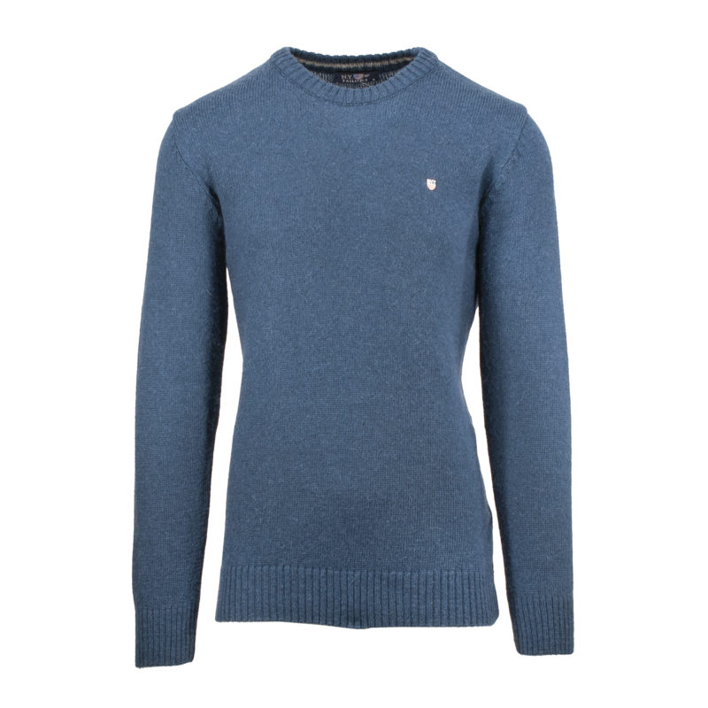 Petrol wool knitted T-shirt NEW YORK TAILOR