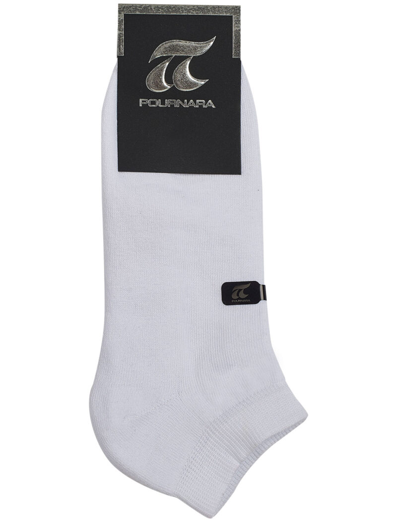 Λευκές μονόχρωμες βαμβακερές κάλτσες τερλίκι ΠΟΥΡΝΑΡΑ