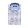 Μπλε-κάμελ καρό βαμβακερό κοντομάνικο πουκάμισο LEXTON