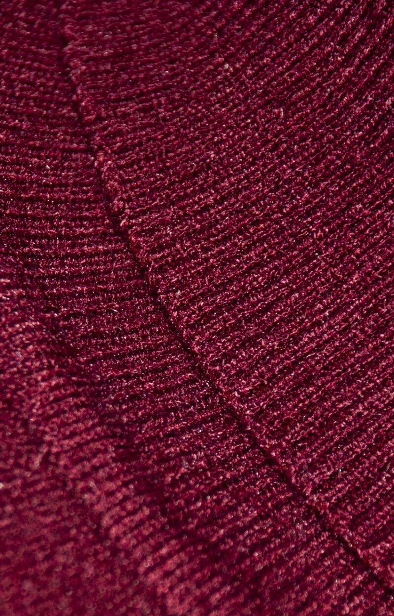 Μπορντώ μάλλινη ζιβάγκο πλεκτή μπλούζα LEONARDO UOMO