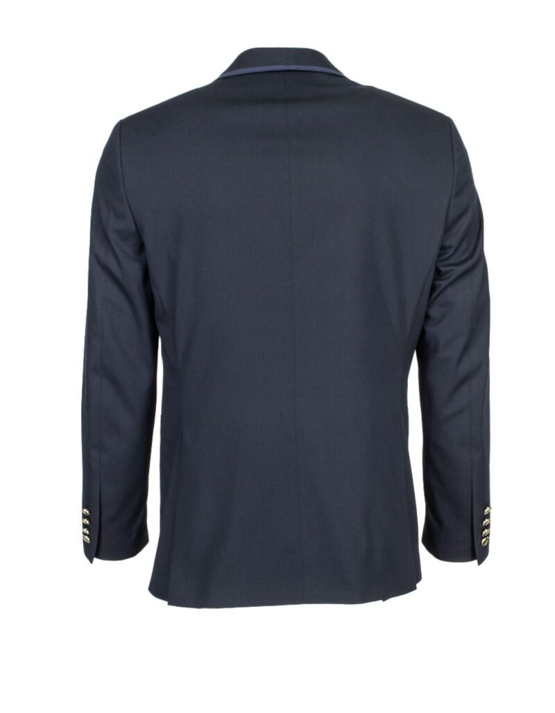 Μπλε σκούρο αμπιγιέ κοστούμι με γιλέκο VERSACE 19V69