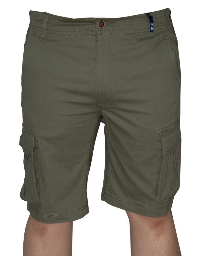 Λαδί βαμβακερή cargo βερμούδα LEONARDO UOMO