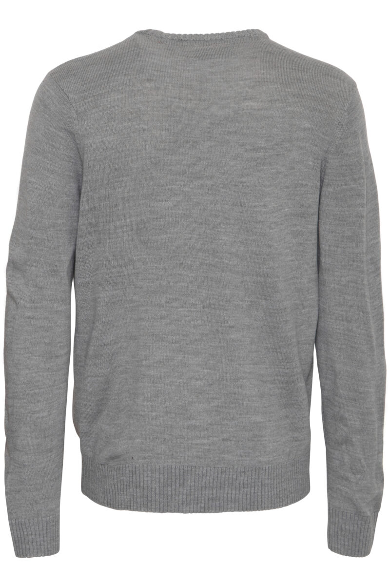 Γκρι πλεκτή χριστουγεννιάτικη μπλούζα λαιμόκοψη BLEND