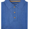Γαλάζια μάλλινη πλεκτή polo μπλούζα LEONARDO UOMO
