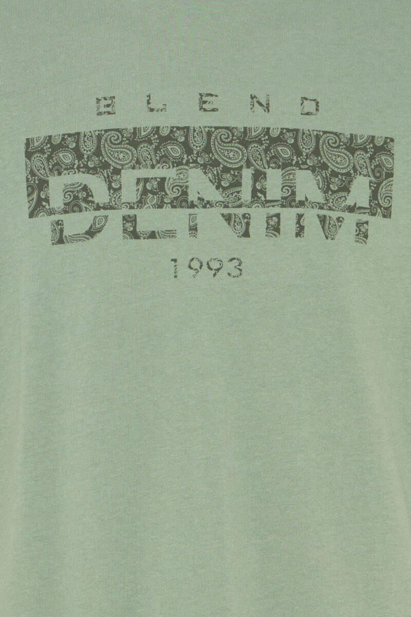 Μέντα βαμβακερό κοντομάνικο μπλουζάκι λαιμόκοψη με στάμπα BLEND COMPANY