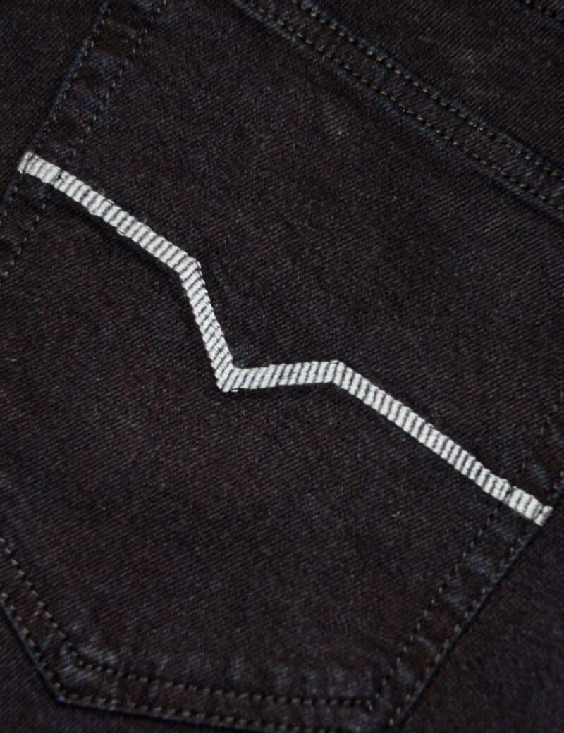 Μαύρο τζιν παντελόνι χωρίς φθορές LEONARDO UOMO